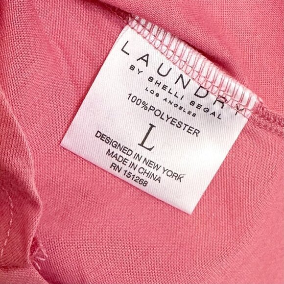 NEW Laundry by Shelli Segal Pink Racerback Tank Top - Size: L - Picture 3 of 5